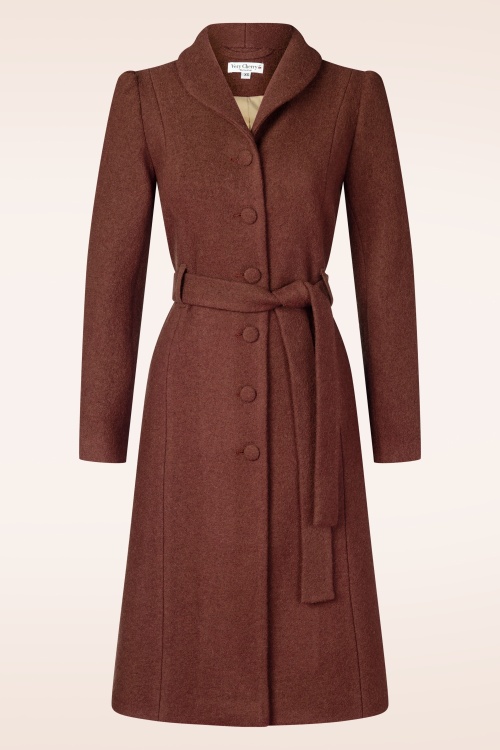 Very Cherry - Dahlia wollen jas in terracotta