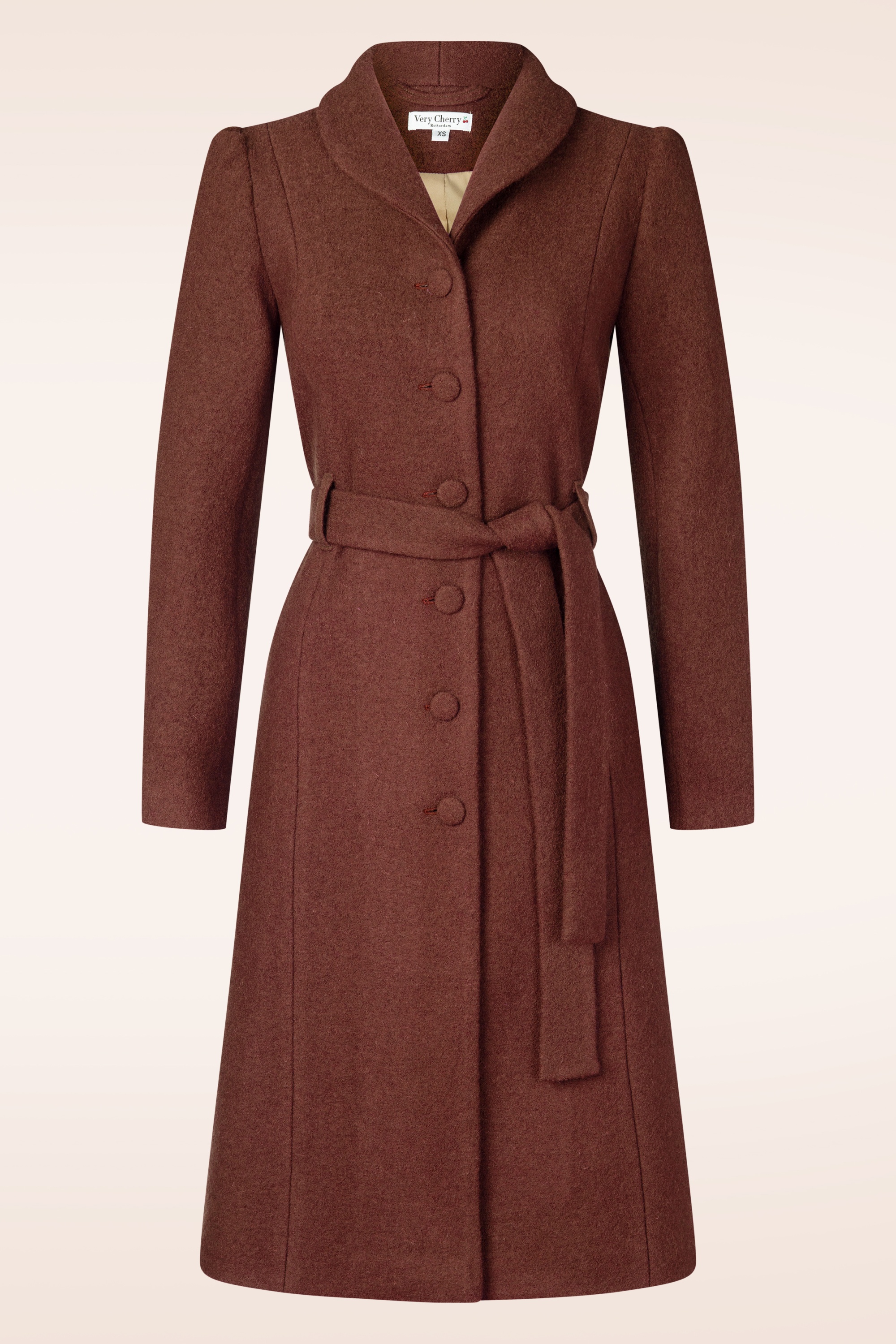 Very Cherry - Dahlia wollen jas in terracotta