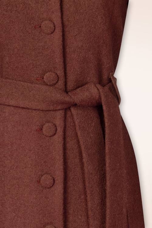 Very Cherry - Dahlia wollen jas in terracotta 2