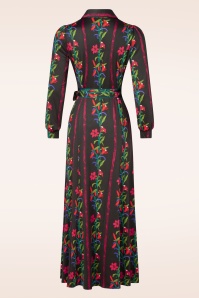 K-Design - Livia Floral maxi jurk in zwart 5