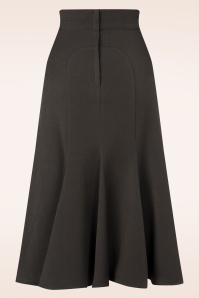 Miss Candyfloss - Enora Sadie trompetrok in donkerbruin 4