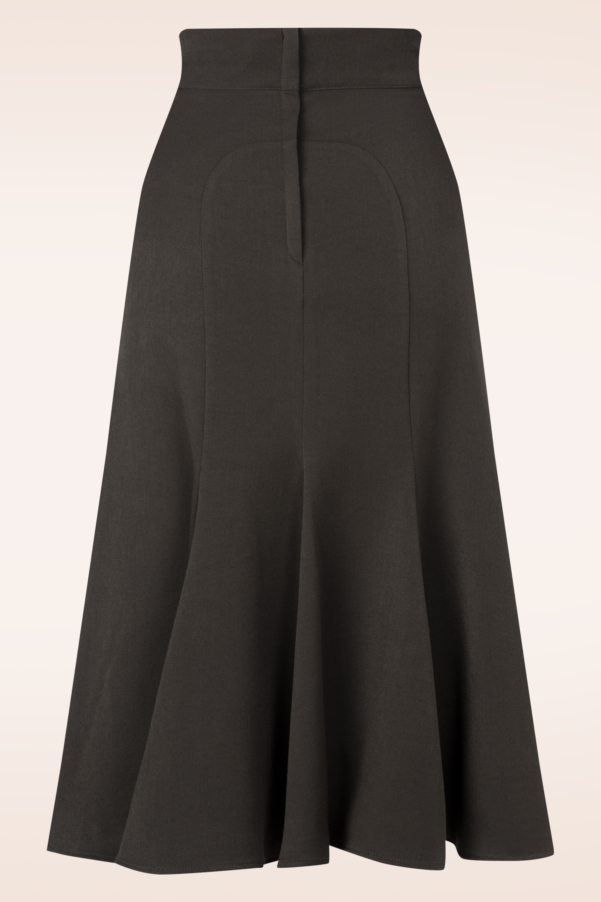 Miss Candyfloss - Enora Sadie trompetrok in donkerbruin 4