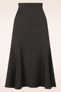 Miss Candyfloss - Enora Sadie trompetrok in donkerbruin 2