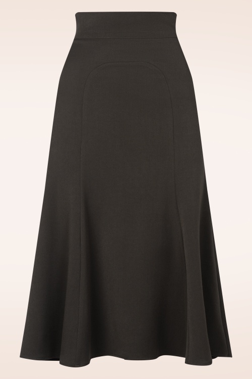 Miss Candyfloss - Enora Sadie trompetrok in donkerbruin 2