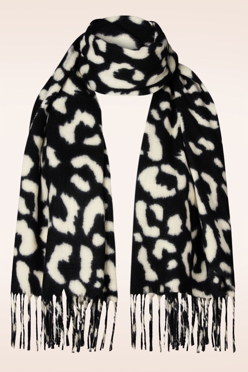 Smashed Lemon - Mina sjaal in zwart en wit