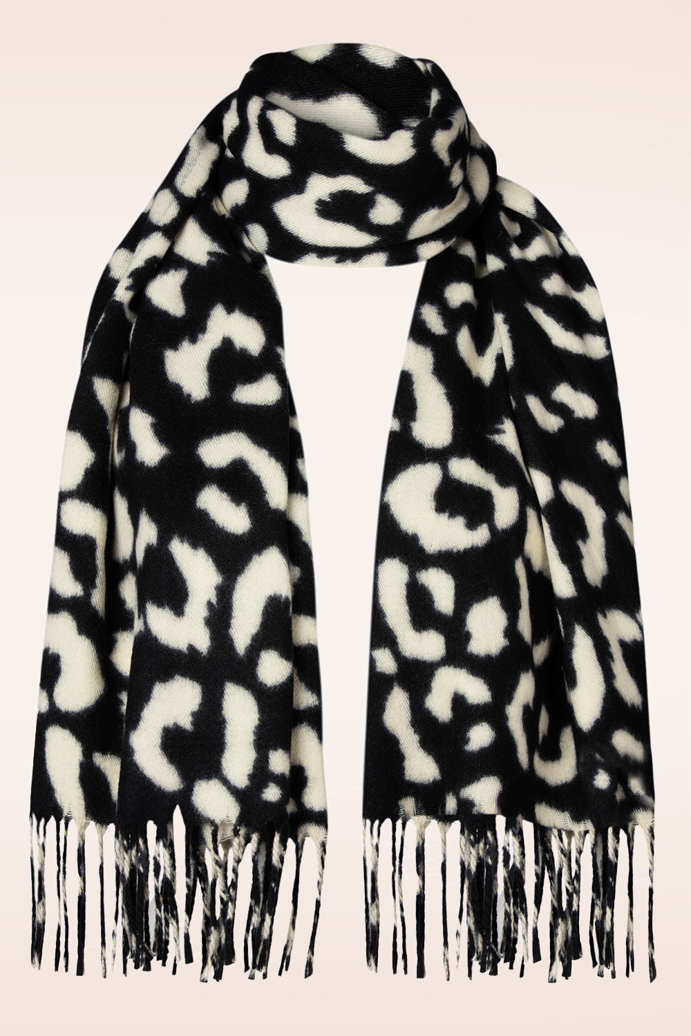 Smashed Lemon - Mina sjaal in zwart en wit