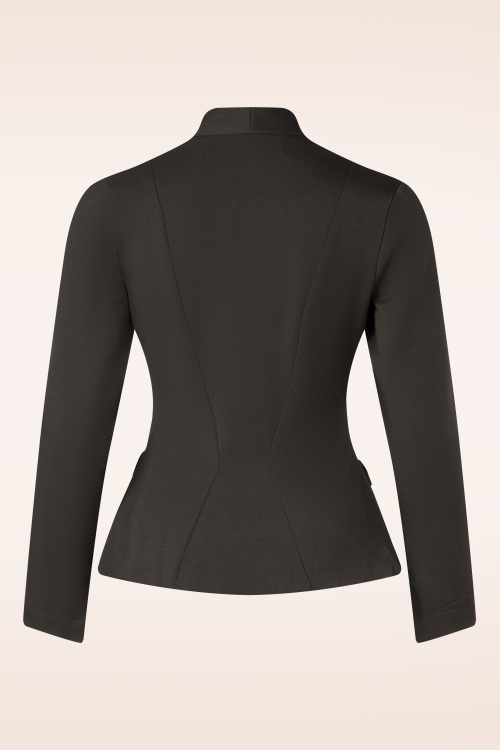 Miss Candyfloss - Coline Sadie blazer in donkerbruin 4