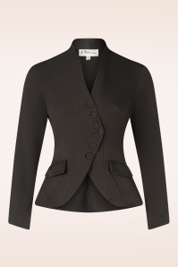 Miss Candyfloss - Coline Sadie blazer in donkerbruin