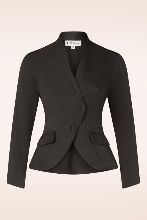 Miss Candyfloss - Coline Sadie blazer in donkerbruin