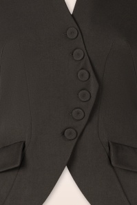 Miss Candyfloss - Coline Sadie blazer in donkerbruin 3