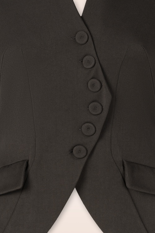 Miss Candyfloss - Coline Sadie blazer in donkerbruin 3