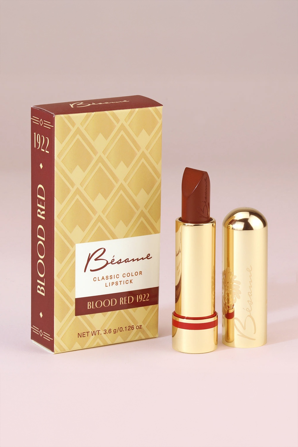 Bésame Cosmetics - Classic Colour lippenstift in bloedrood 3