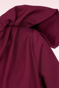 Vintage Diva  - Lorena pencil jurk in bordeauxrood 4