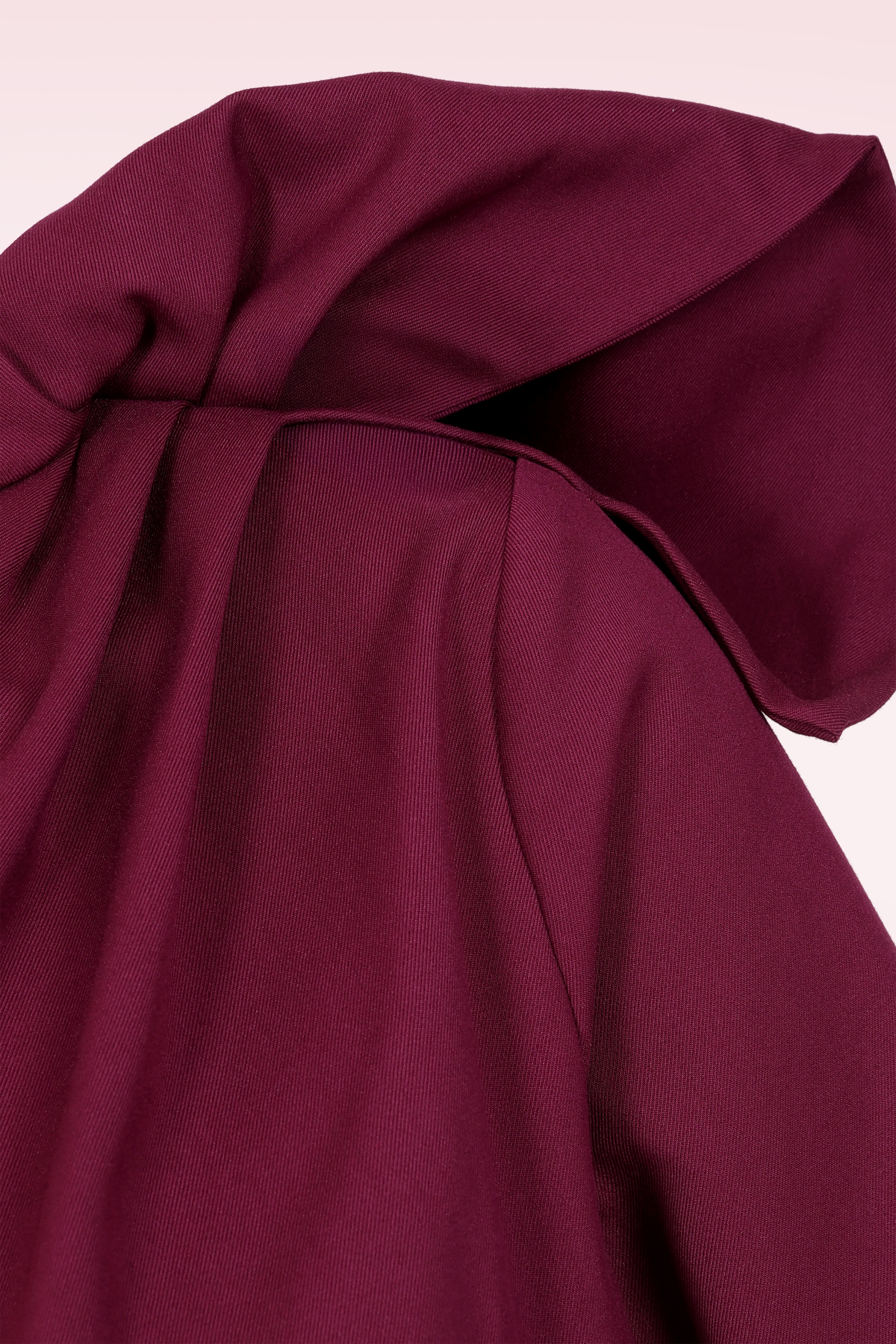 Vintage Diva  - Lorena pencil jurk in bordeauxrood 4