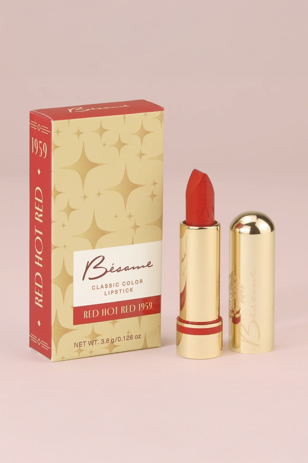 Bésame Cosmetics - Classic Colour lippenstift in red hot red 3