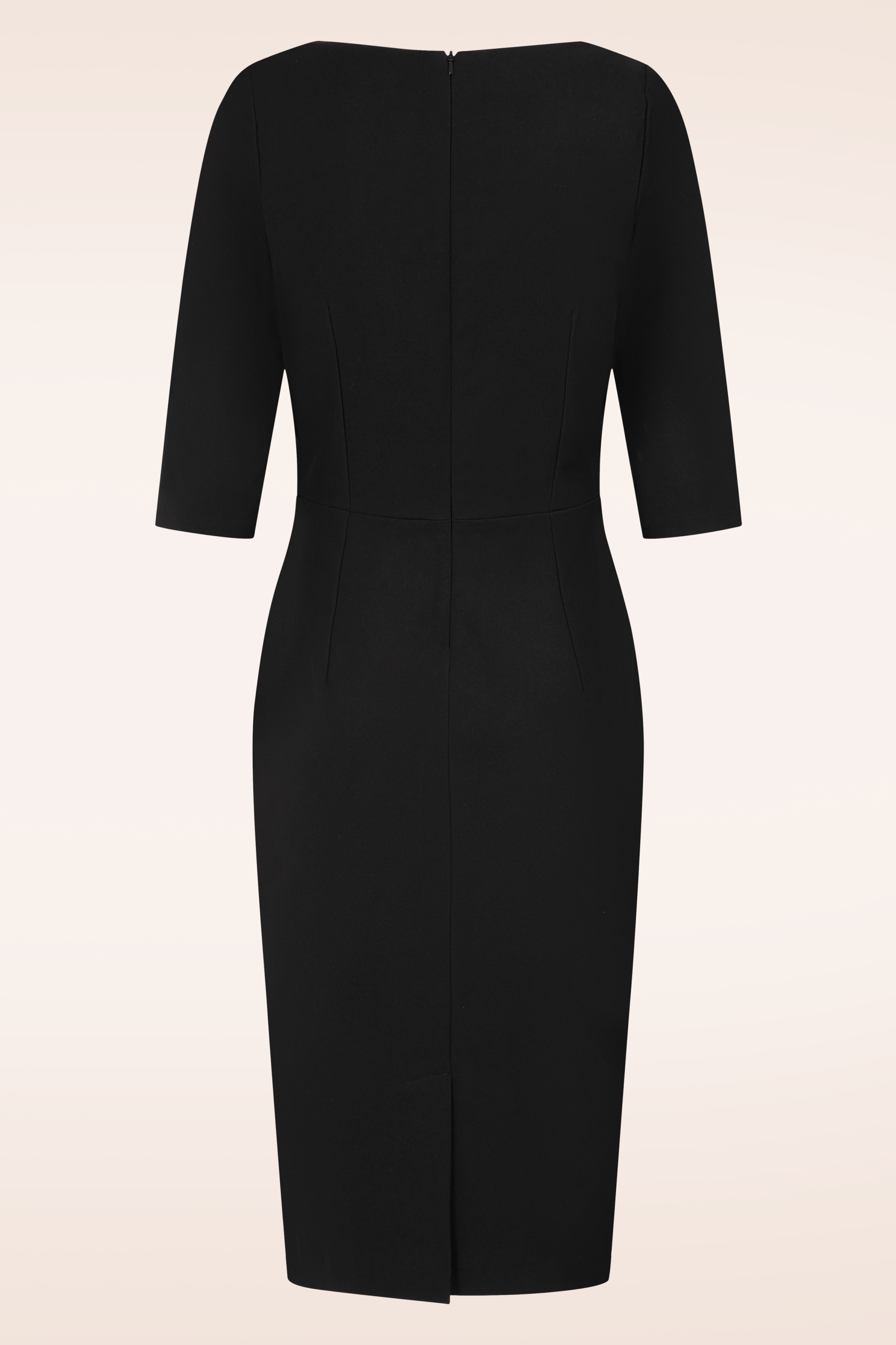 Vintage Diva  - Ferocity pencil jurk in zwart 5