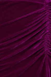 Vintage Diva  - Elvira maxi jurk in bordeauxrood 5