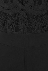 Vintage Diva  - Leonora Lace jumpsuit in zwart 4