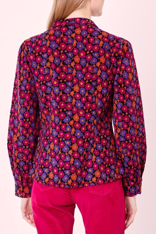 Princesse Nomade  - Victoire Mary corduroy blouse in multi 4