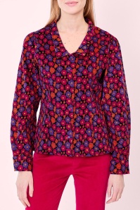Princesse Nomade  - Victoire Mary corduroy blouse in multi 2