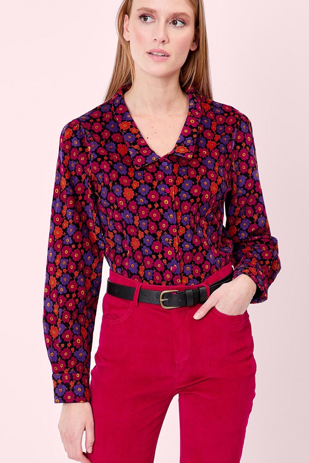 Princesse Nomade  - Victoire Mary corduroy blouse in multi