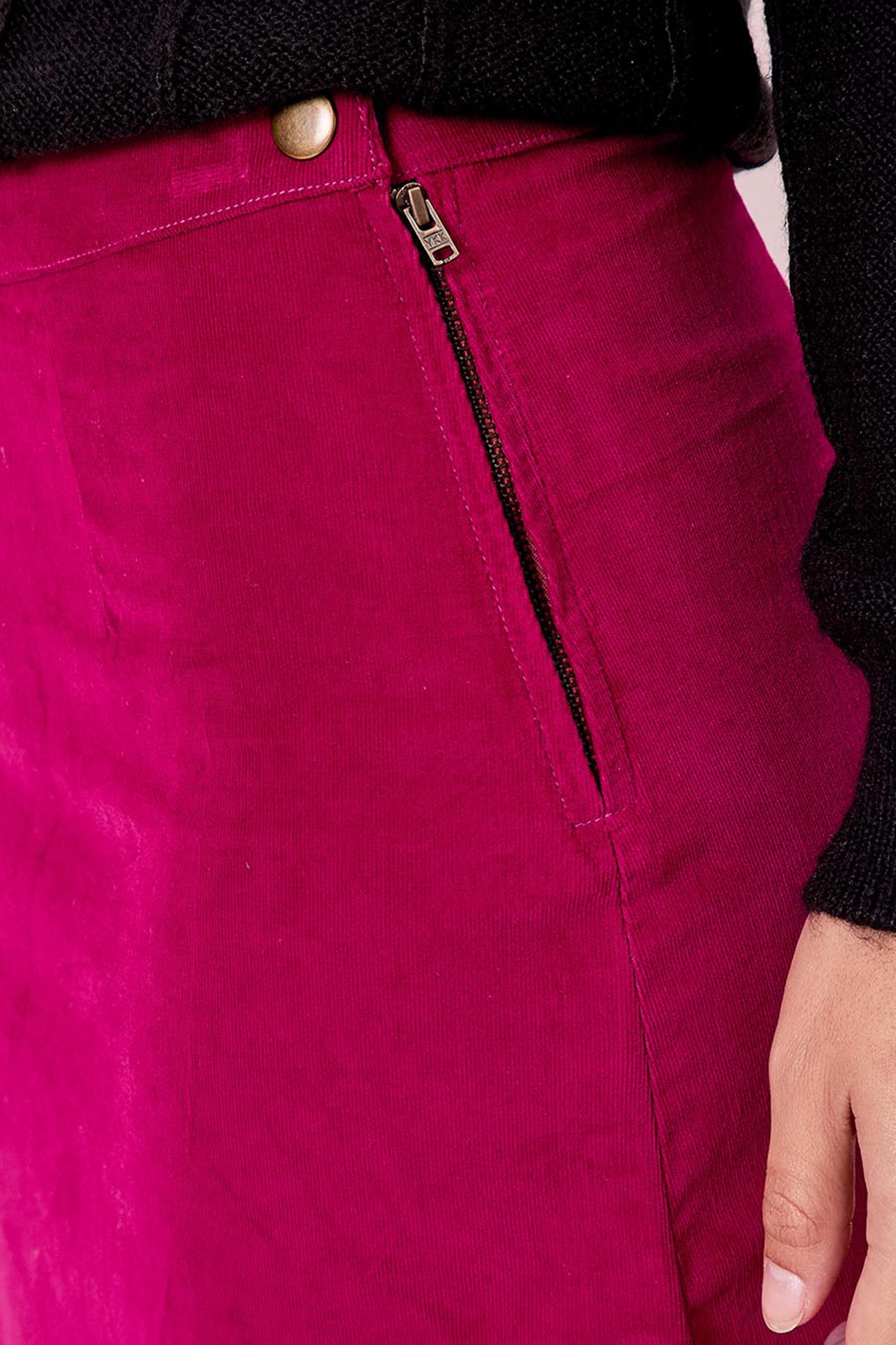 Princesse Nomade  - Linette Corduroy rok in framboos 2