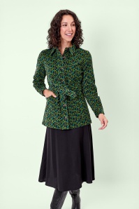 Princesse Nomade  - Regina Nino jacket stijl blouse in groen 3
