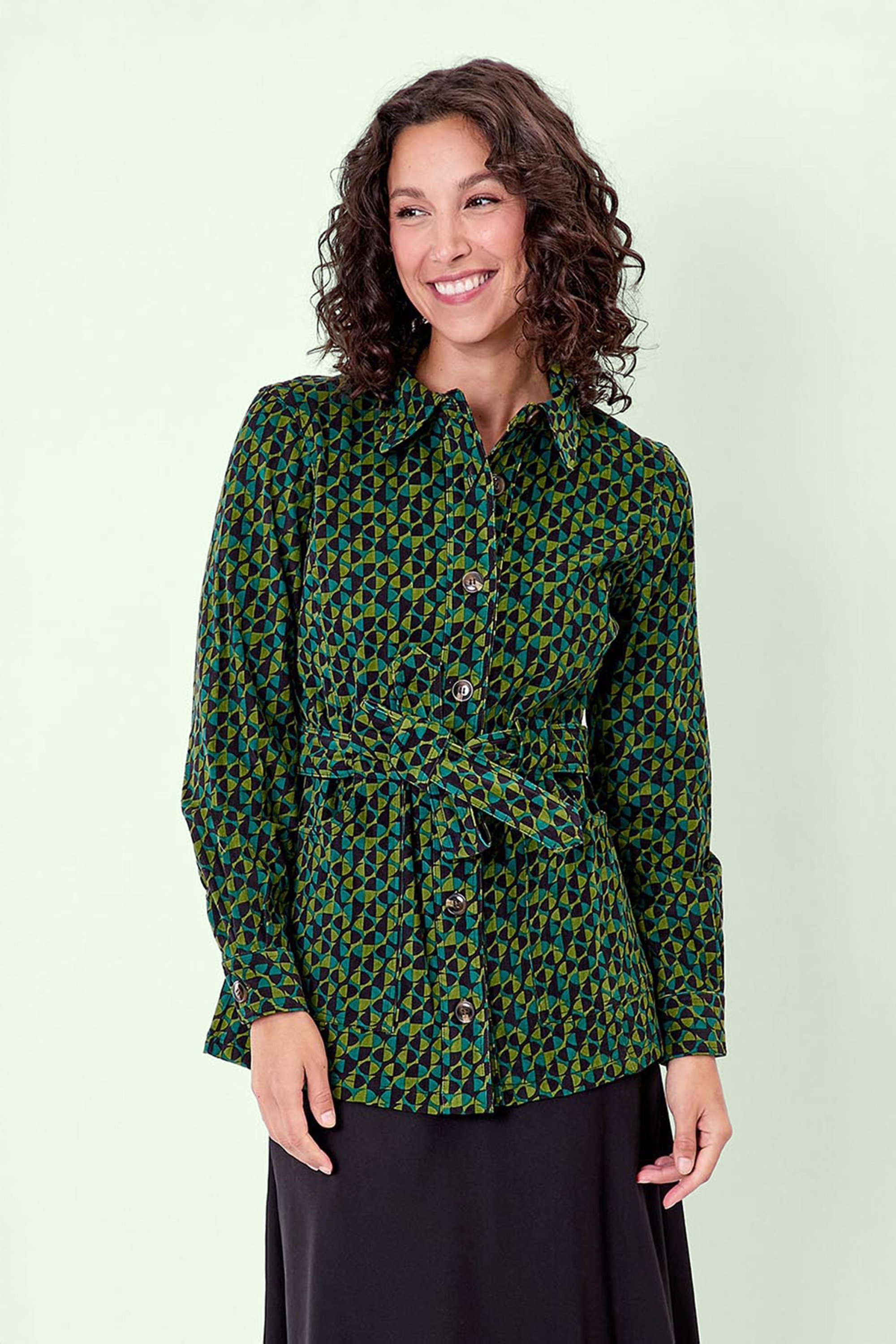 Princesse Nomade  - Regina Nino jacket stijl blouse in groen
