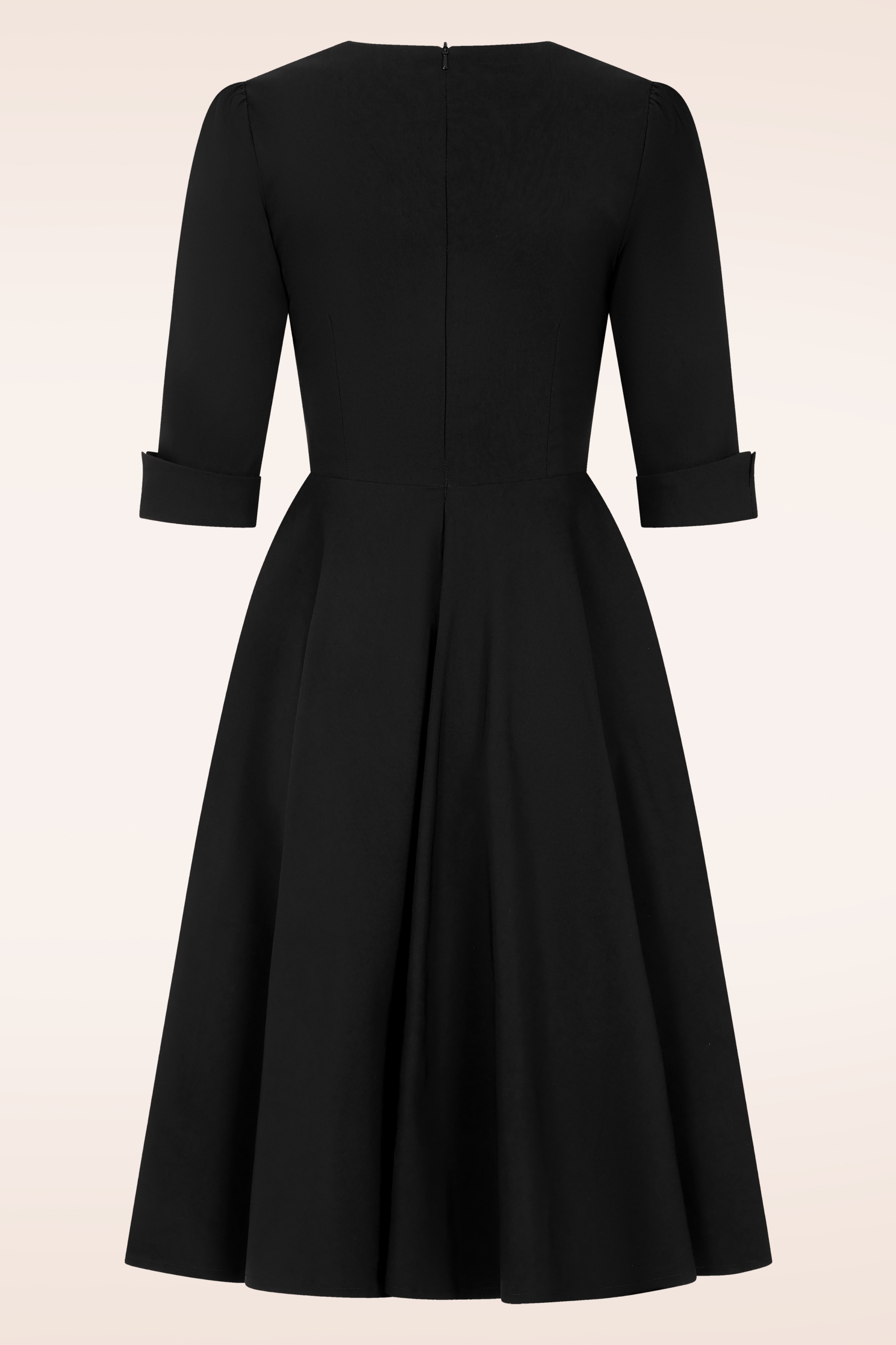 Vintage Diva  - Vanity swing jurk in zwart 6