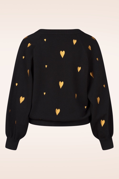 Smashed Lemon - Love trui in zwart en goud 5