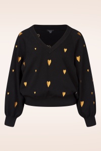 Smashed Lemon - Love trui in zwart en goud 2