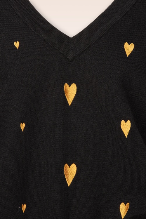 Smashed Lemon - Love trui in zwart en goud 4