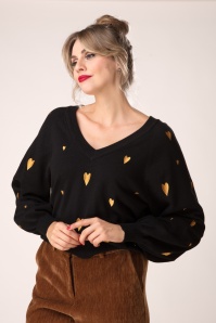 Smashed Lemon - Love trui in zwart en goud