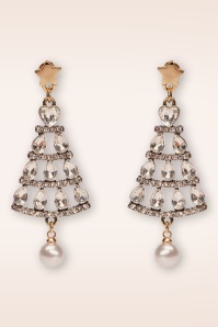 Lovely - Glamorous Christmas Tree oorbellen in antiek goud 2