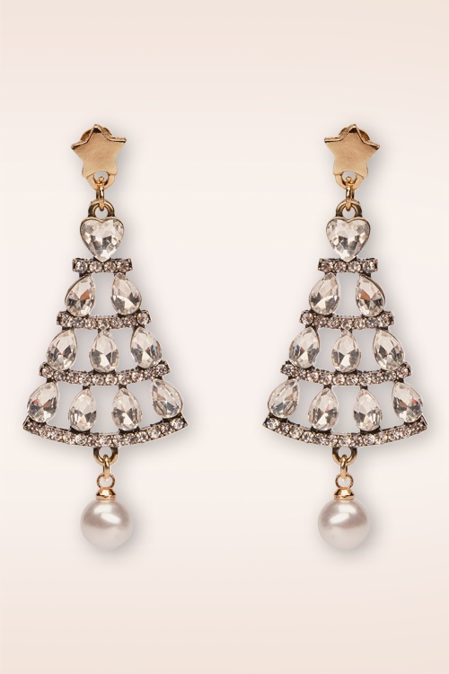 Lovely - Glamorous Christmas Tree oorbellen in antiek goud 2