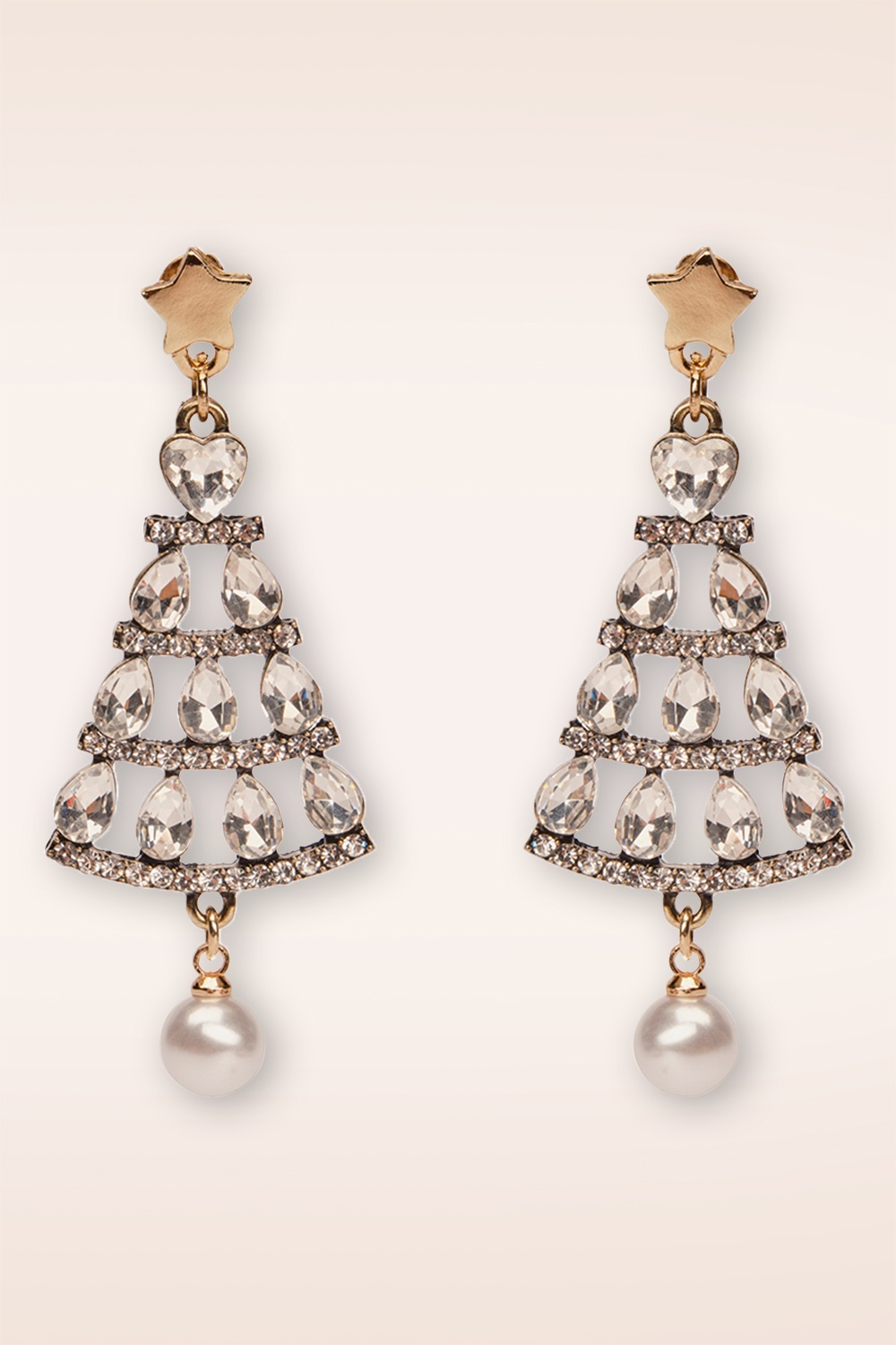 Lovely - Glamorous Christmas Tree oorbellen in antiek goud 2