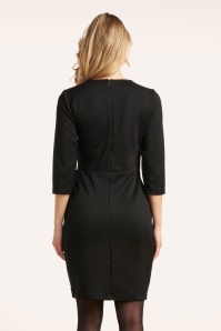 Smashed Lemon - Linda Sparkling jurk in zwart 4