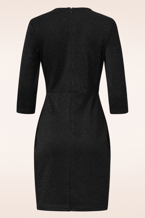 Smashed Lemon - Linda Sparkling jurk in zwart 5