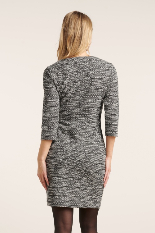 Smashed Lemon - Bionda jurk in zwart en wit 5