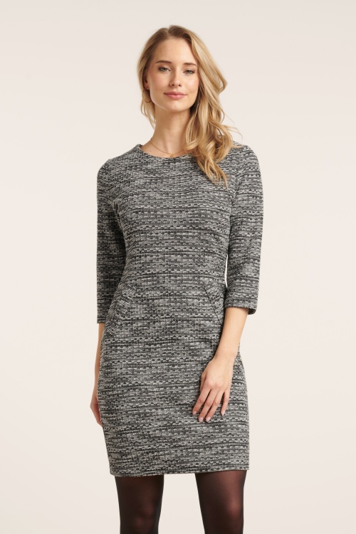 Smashed Lemon - Bionda jurk in zwart en wit 3