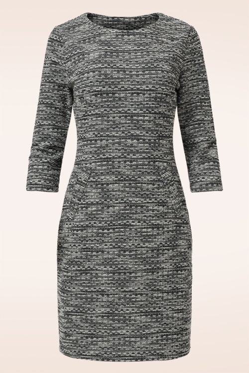 Smashed Lemon - Bionda jurk in zwart en wit 2