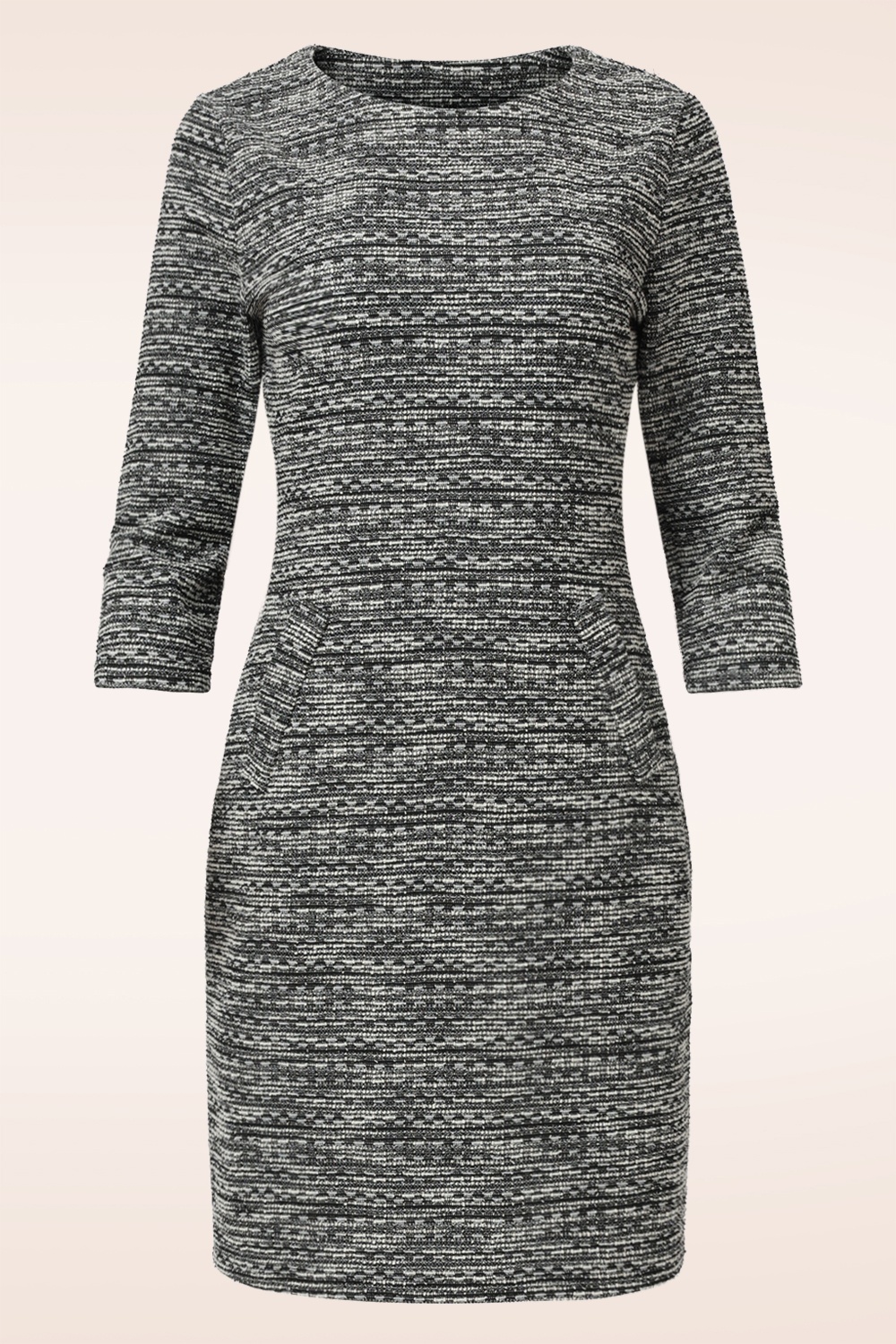 Smashed Lemon - Bionda jurk in zwart en wit 2