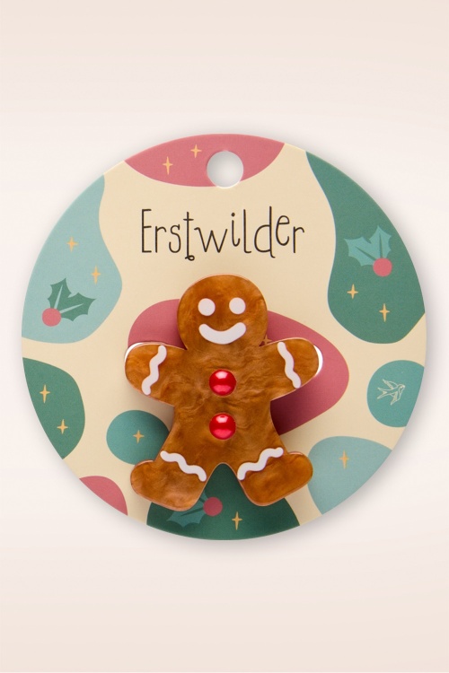 Erstwilder - Gingerbread Man mini broche 2