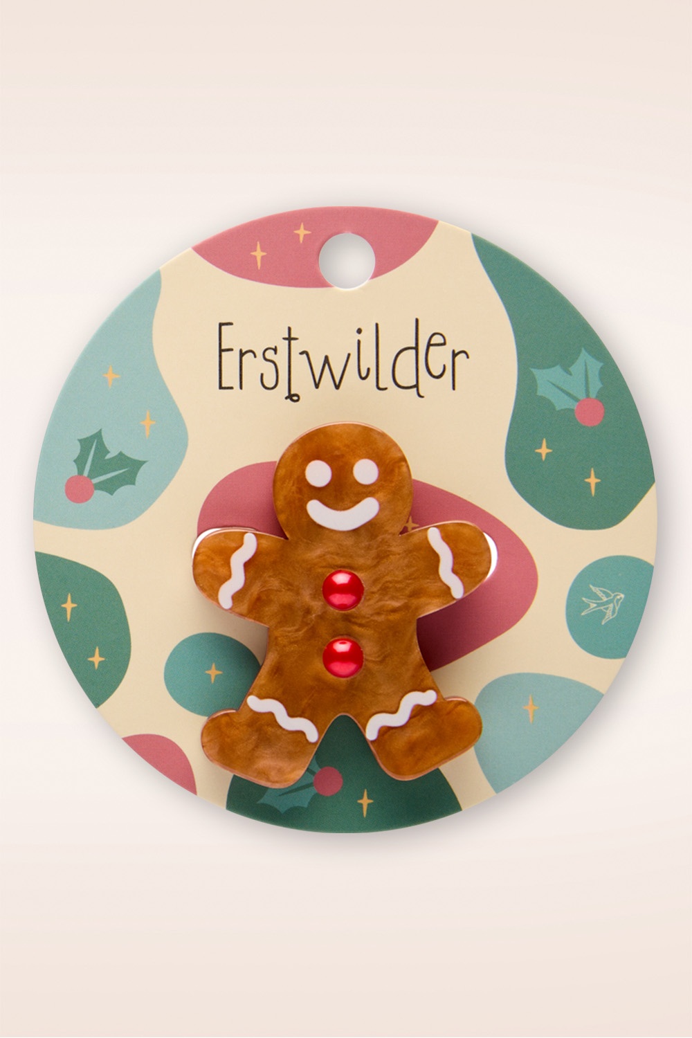 Erstwilder - Gingerbread Man mini broche 2