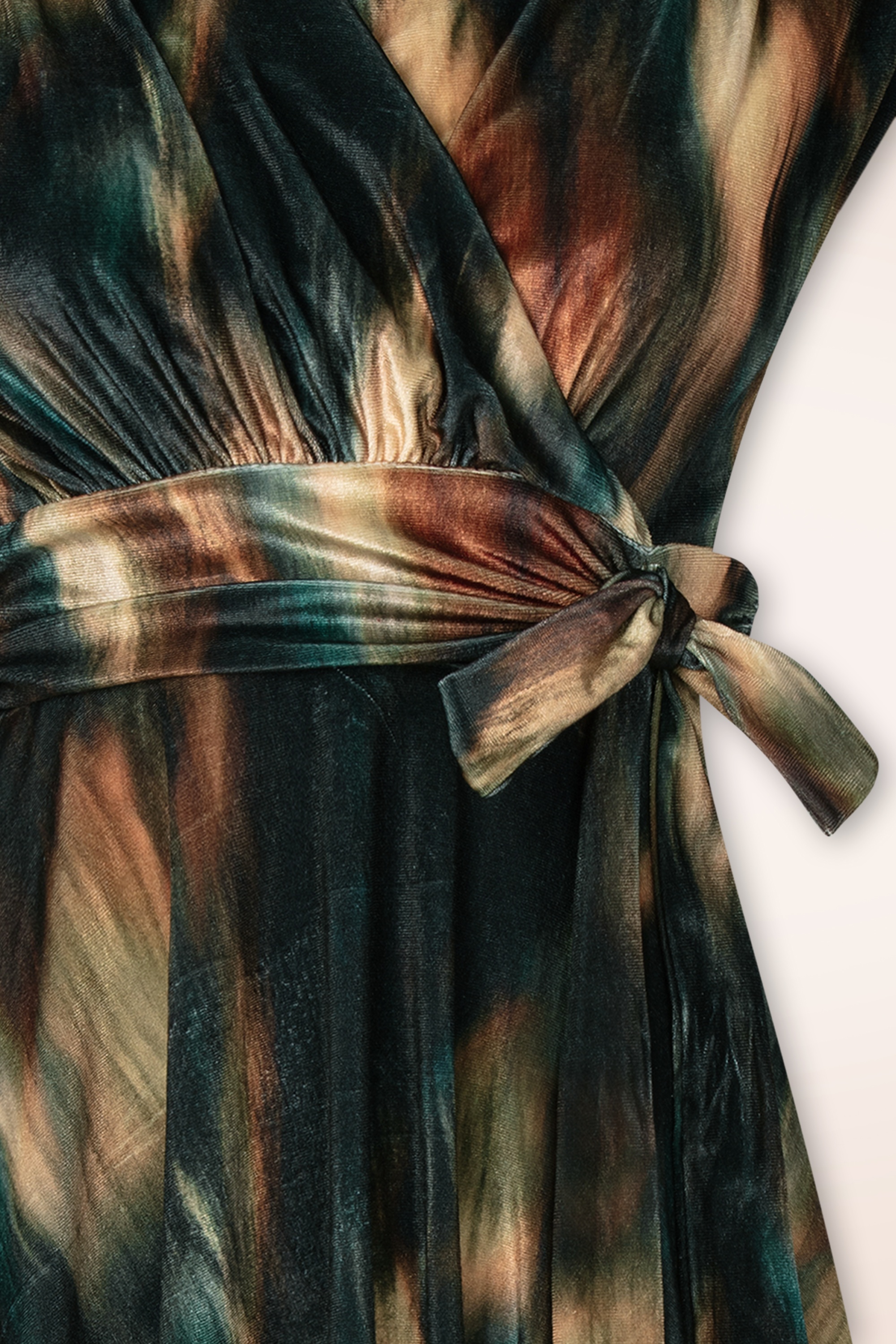 Vintage Chic for Topvintage - Topvintage exclusive ~ Aria Velvet Fade swing jurk in zwart en multi 3