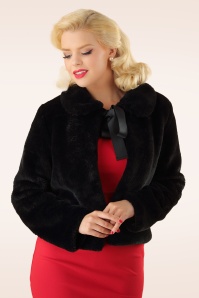 Banned Retro - Rock n Roll Swing bontjas in zwart 2