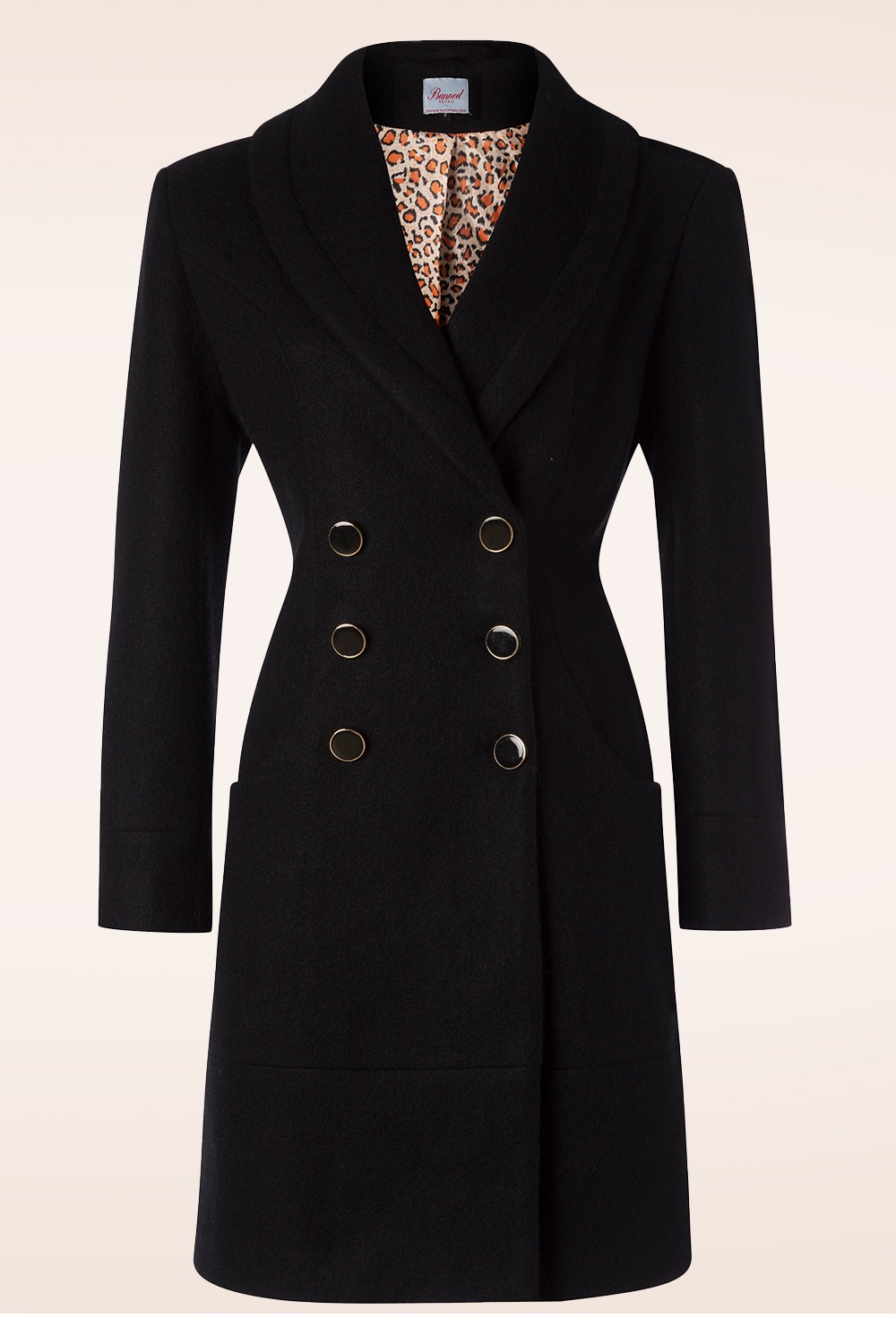 Banned Retro - Rockende jas in zwart