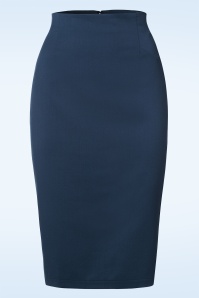 Banned Retro - Paula pencilrok in middernachtblauw 2