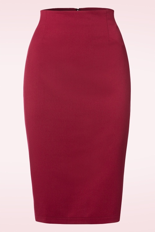 Banned Retro - Paula pencilrok in rood 2