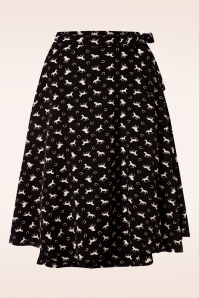 Banned Retro - Wild Horses wikkelrok in zwart